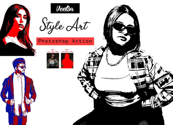 Vector Style Art Photoshop Action