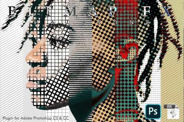 Real Bitmap Halftone FX - Photoshop Plugin Action