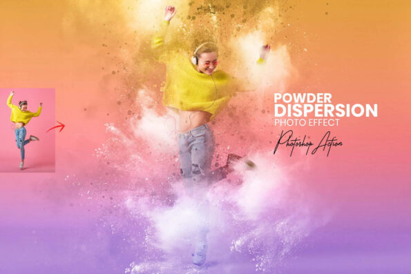 Powder Dispersion Photoshop Action