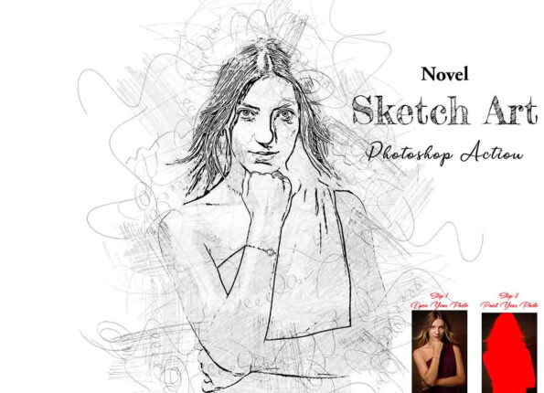 Novel Sketch Art Photoshop Action