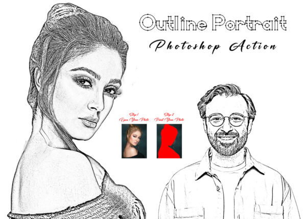 Outline Portrait Photoshop Action