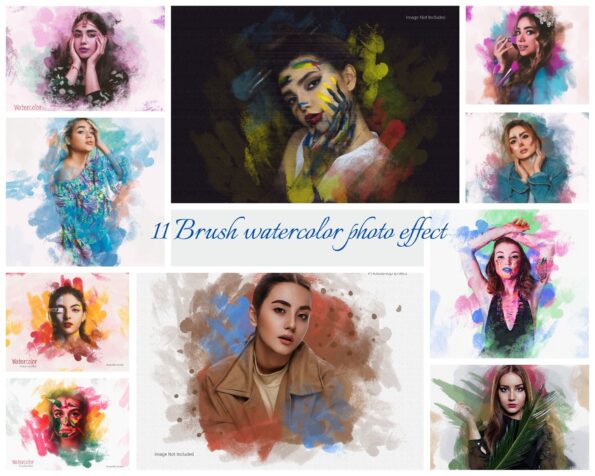 11 Brush watercolor photo effect