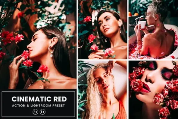 Film Score Red Photoshop Action & Lightroom Presets