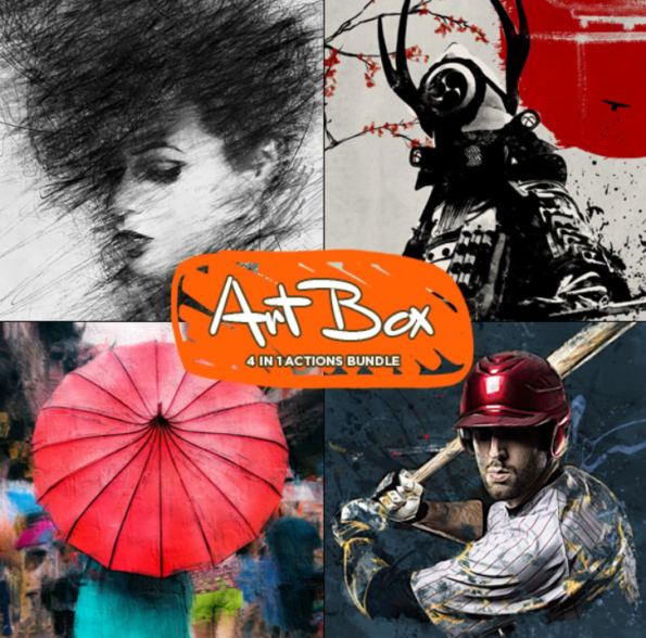 Art Box 4 in 1 Photoshop Actions Bundle