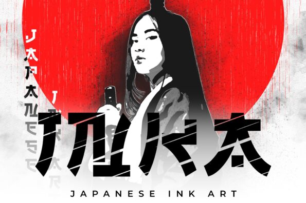 Inka - Japanese Ink Art  Photoshop Action