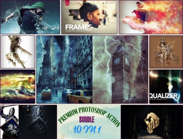 10 IN 1 Premium Photoshop Action Bundle
