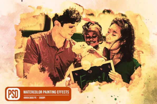 Watercolor Painting Photo Effect