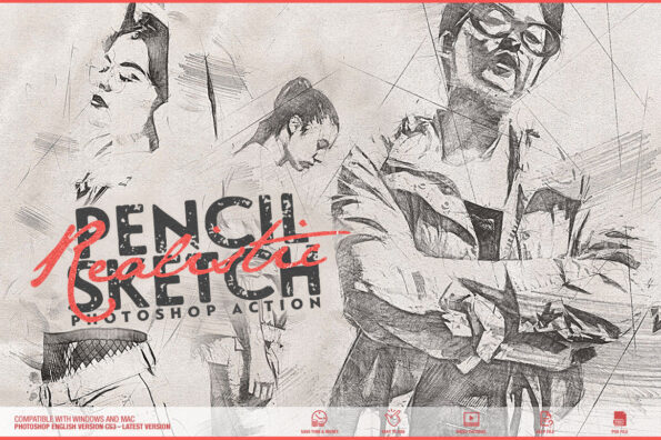Realistic Pencil Sketch CS3+