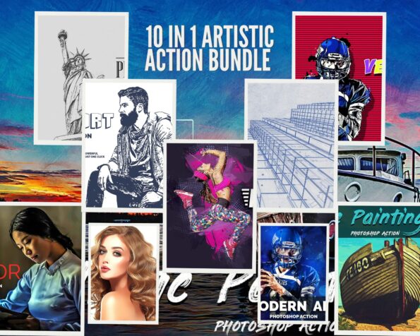 10 in 1 Artistic Action Bundle